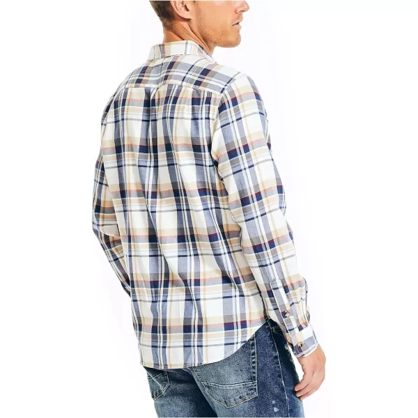 Nautica Mens Sustainably Crafted Plaid ShirtMarshmallow