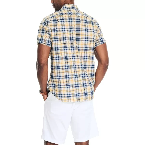 Nautica Mens Sustainably Crafted Plaid ShortSleeve ShirtOatmeal