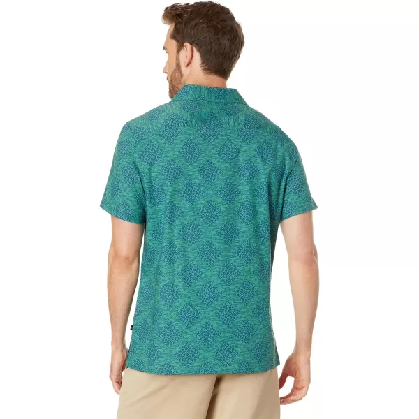 Nautica Mens Sustainably Crafted Printed ShortSleeve ShirtCoastal Pine