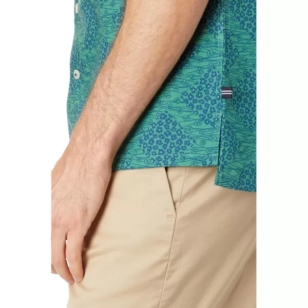 Nautica Mens Sustainably Crafted Printed ShortSleeve ShirtCoastal Pine