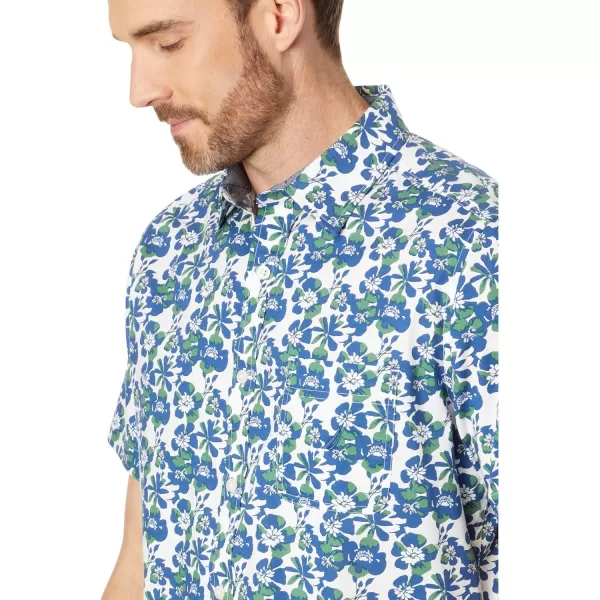 Nautica Mens Sustainably Crafted Printed ShortSleeve ShirtMarshmallow