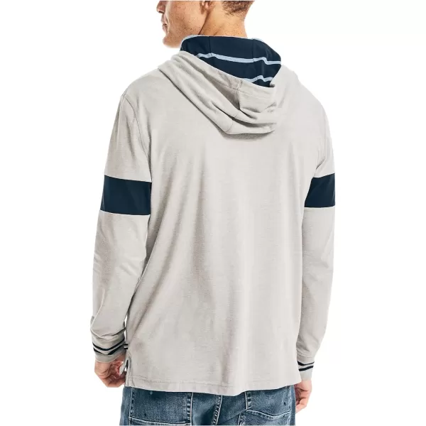 Nautica Mens Sustainably Crafted Rugby HoodieGrey Heather