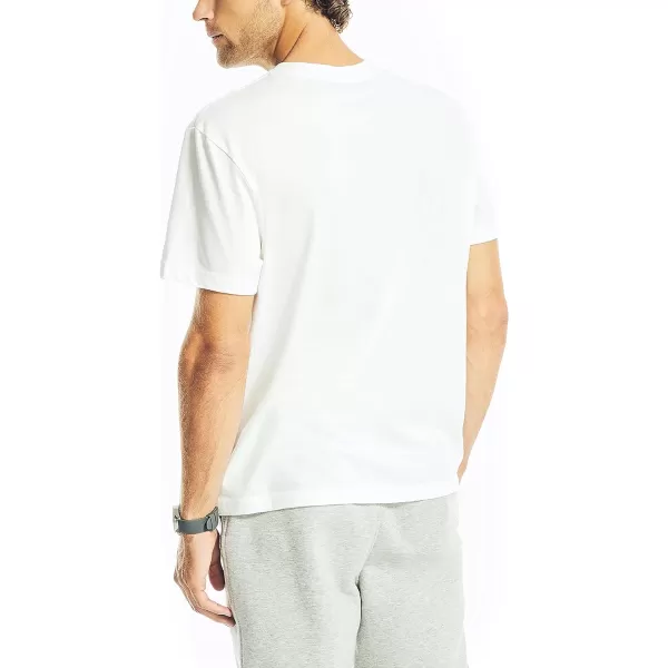 Nautica Mens Sustainably Crafted Sailing Division Graphic TShirtSail White