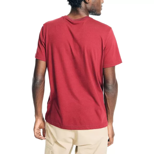 Nautica Mens Sustainably Crafted Sailing Graphic TShirtBiking Red