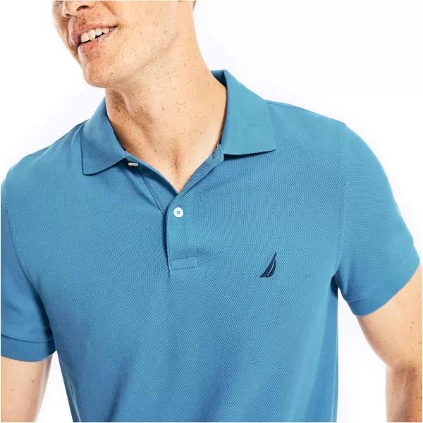 Nautica Mens Sustainably Crafted Slim Fit Performance Deck PoloDelft