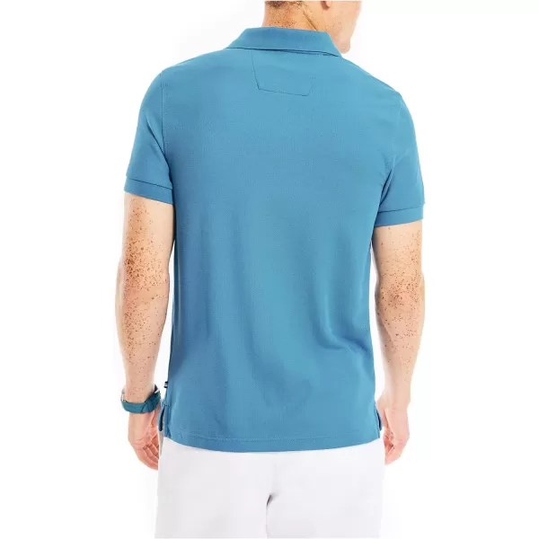 Nautica Mens Sustainably Crafted Slim Fit Performance Deck PoloDelft