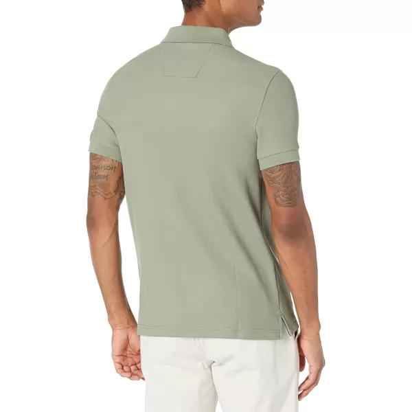 Nautica Mens Sustainably Crafted Slim Fit Performance Deck PoloSea Spray