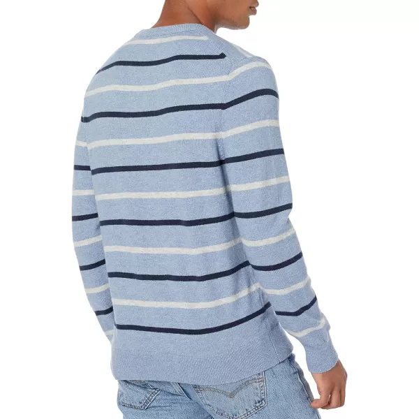 Nautica Mens Sustainably Crafted Striped Crewneck SweatshirtDeep Anchor Heather