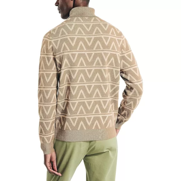 Nautica Mens Sustainably Crafted Turtleneck SweaterTannin