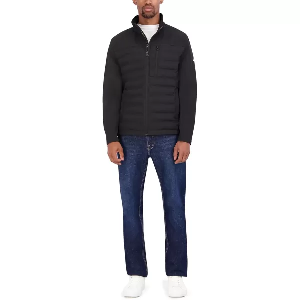 Nautica Mens Tech Shell Hybrid JacketBlack