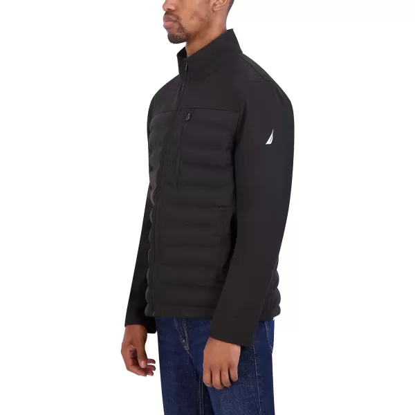 Nautica Mens Tech Shell Hybrid JacketBlack