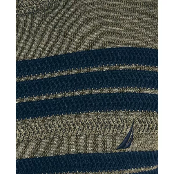 Nautica Mens Textured Striped SweaterForest Night Heather