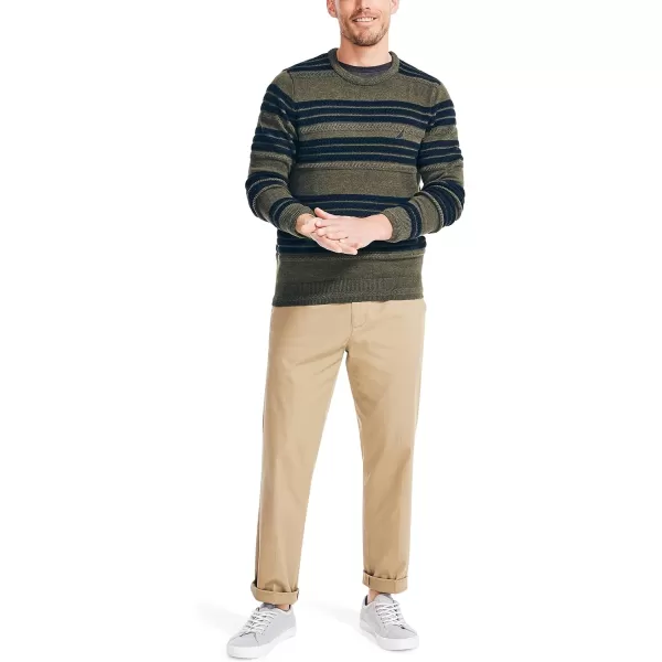 Nautica Mens Textured Striped SweaterForest Night Heather