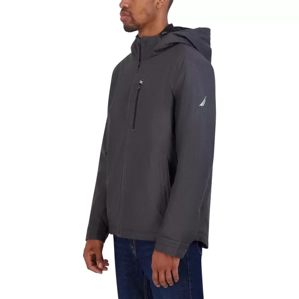 Nautica Mens Transitional Sherpa Lined Hooded JacketAsphalt