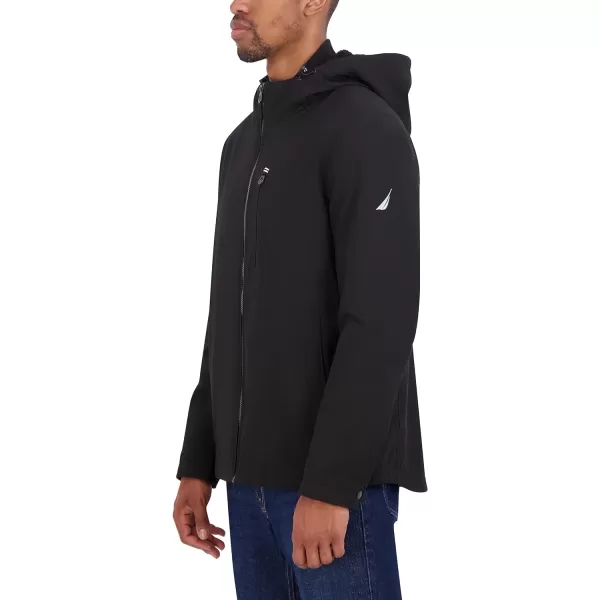 Nautica Mens Transitional Sherpa Lined Hooded JacketBlack