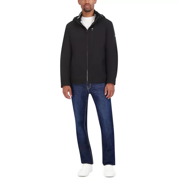 Nautica Mens Transitional Sherpa Lined Hooded JacketBlack