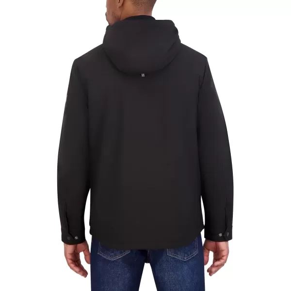 Nautica Mens Transitional Sherpa Lined Hooded JacketBlack