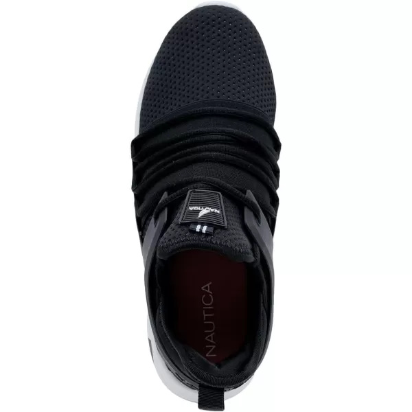 Nautica Mens Ultra Comfort Running Sneakers Stylish LaceUp Athletic Shoes for Casual Fashion Walking and TennisBrancoblack