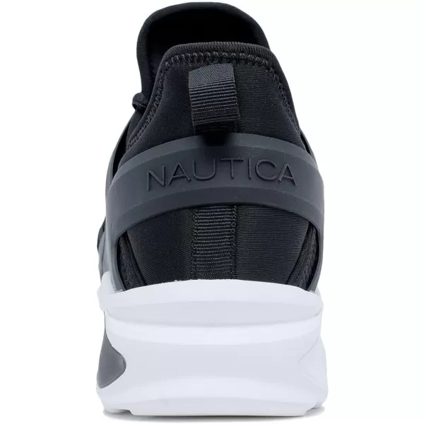 Nautica Mens Ultra Comfort Running Sneakers Stylish LaceUp Athletic Shoes for Casual Fashion Walking and TennisBrancoblack