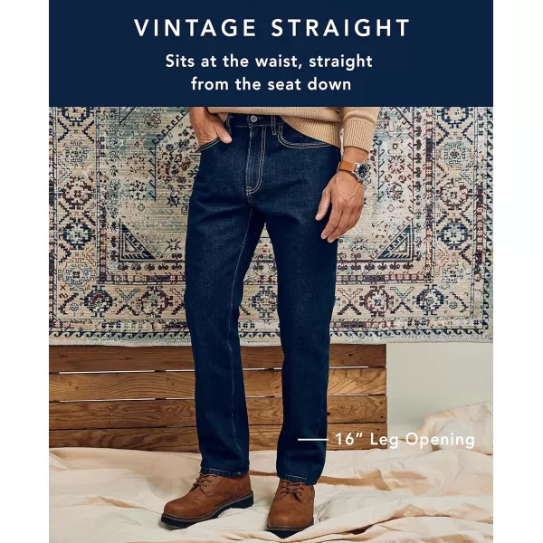Nautica Mens Vintage Straight Denim JeansGlacier Bay Wash