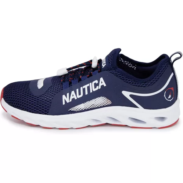 Nautica Mens Water Shoes Jogging Quick Dry Pool Sports SneakerNavyWhiteRed