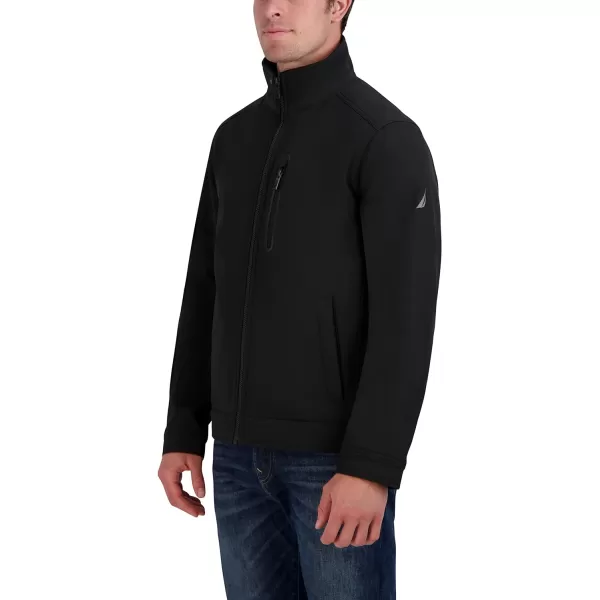 Nautica Mens Windbreaker Softshell Jacket Water and Wind ResistantBlack