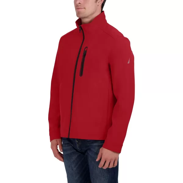 Nautica Mens Windbreaker Softshell Jacket Water and Wind ResistantRed