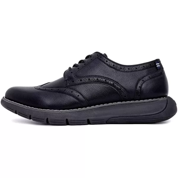 Nautica Mens Wingtip Oxford LaceUp Sneakers for Dress and Walking  Stylish and Comfortable Choice for Oxford Business Casual and Everyday ComfortBlack Blackwarren