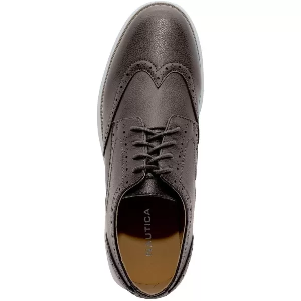 Nautica Mens Wingtip Oxford LaceUp Sneakers for Dress and Walking  Stylish and Comfortable Choice for Oxford Business Casual and Everyday ComfortBrownwarren