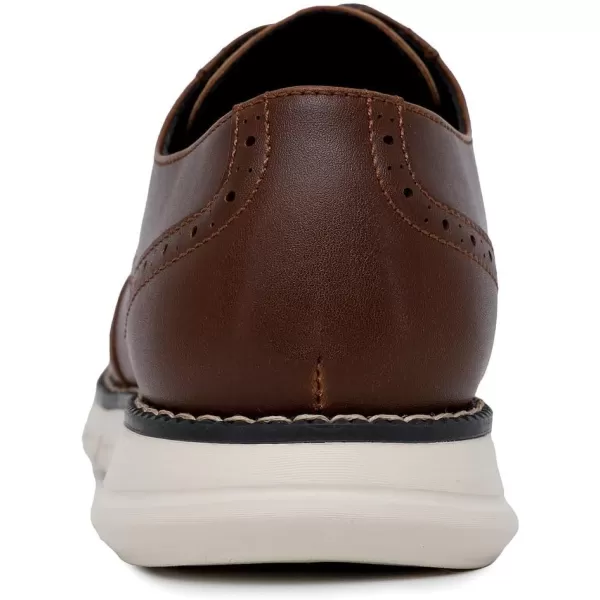 Nautica Mens Wingtip Oxford LaceUp Sneakers for Dress and Walking  Stylish and Comfortable Choice for Oxford Business Casual and Everyday ComfortBrown Smooth