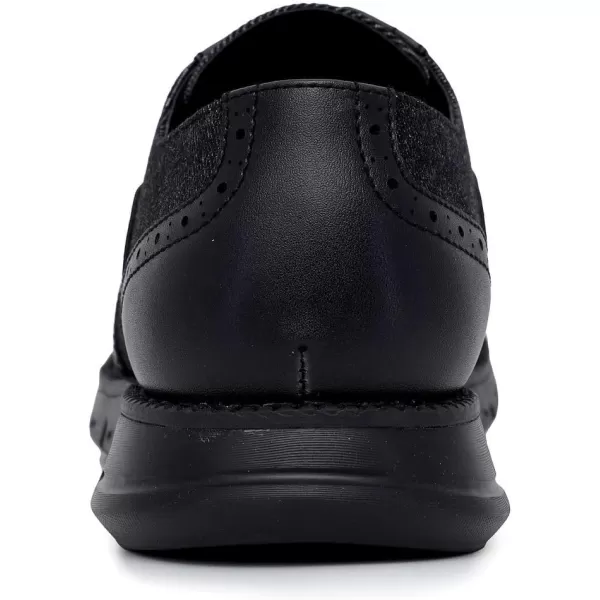 Nautica Mens Wingtip Oxford LaceUp Sneakers for Dress and Walking  Stylish and Comfortable Choice for Oxford Business Casual and Everyday ComfortDenim Black Smooth