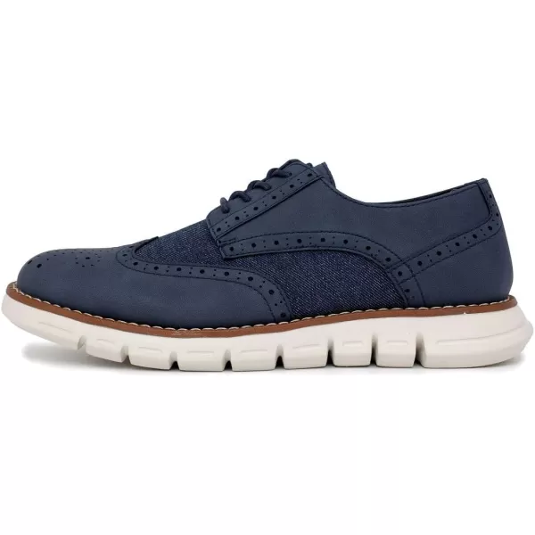 Nautica Mens Wingtip Oxford LaceUp Sneakers for Dress and Walking  Stylish and Comfortable Choice for Oxford Business Casual and Everyday ComfortNavy Denim Smooth