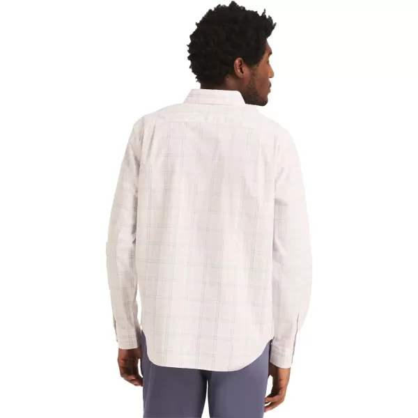 Nautica Mens Wrinkle Resistant Long Sleeve Button Front ShirtPlaid Light Blue Light Pink