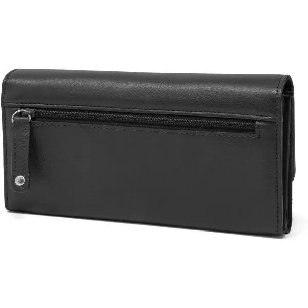 Nautica Money Manager RFID Womens Wallet Clutch Organizer Indigo BuffBlack Buff