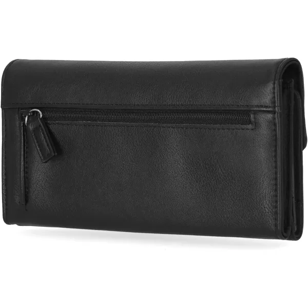 Nautica Money Manager RFID Womens Wallet Clutch Organizer Indigo BuffBlack VFlap