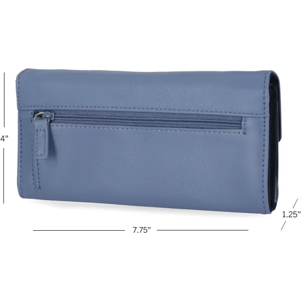 Nautica Money Manager RFID Womens Wallet Clutch Organizer Indigo BuffMarine