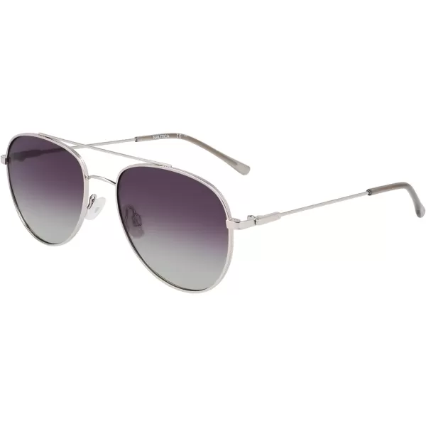 Nautica N2244s Pilot SunglassesSilver