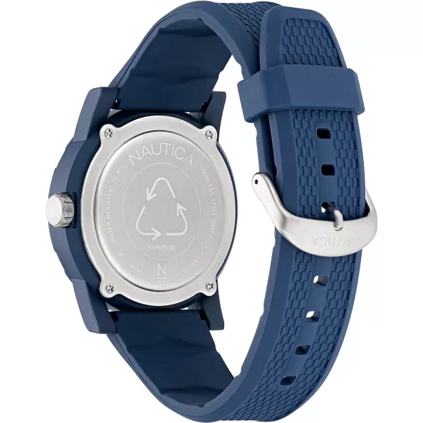 Nautica N83 Mens NAPATS301 Ayia Triada Blue Wheat PU Fiber Strap WatchNautica N83 Mens NAPATS301 Ayia Triada Blue Wheat PU Fiber Strap Watch