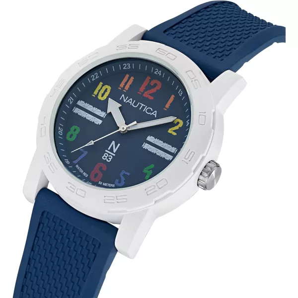 Nautica N83 Mens NAPATS304 Ayia Triada Blue Wheat PU Fiber Strap WatchNautica N83 Mens NAPATS304 Ayia Triada Blue Wheat PU Fiber Strap Watch