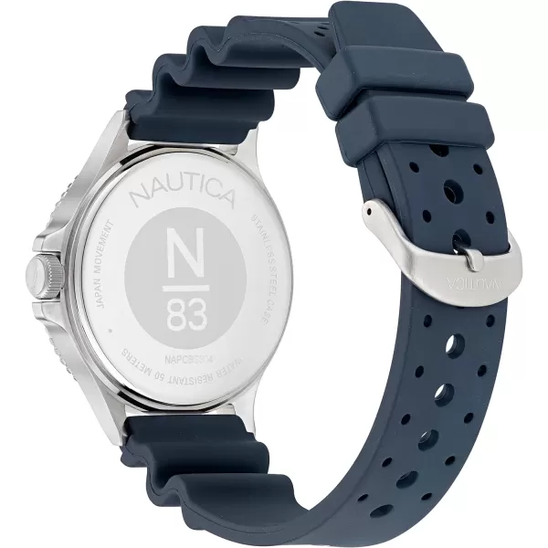 Nautica N83 Mens NAPCBS304 Cocoa Beach Blue Wheat PU Fiber Strap WatchNautica N83 Mens NAPCBS304 Cocoa Beach Blue Wheat PU Fiber Strap Watch