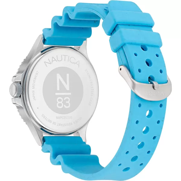 Nautica N83 Mens NAPCBS305 Cocoa Beach Light Blue Wheat PU Fiber Strap WatchNautica N83 Mens NAPCBS305 Cocoa Beach Light Blue Wheat PU Fiber Strap Watch