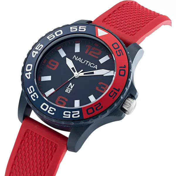 Nautica N83 Mens NAPFWS303 Finn World Red Wheat PU Fiber Strap WatchNautica N83 Mens NAPFWS303 Finn World Red Wheat PU Fiber Strap Watch