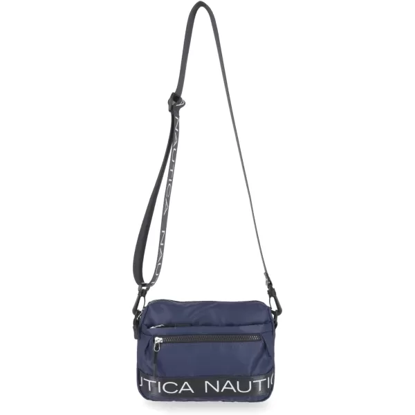 Nautica Nylon Bean CrossbodyBelt Bag with Adjustable Shoulder StrapIndigo