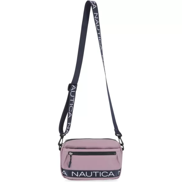 Nautica Nylon Bean CrossbodyBelt Bag with Adjustable Shoulder StrapLilac Rose