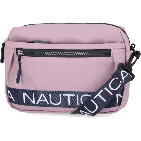 Nautica Nylon Bean CrossbodyBelt Bag with Adjustable Shoulder StrapLilac Rose