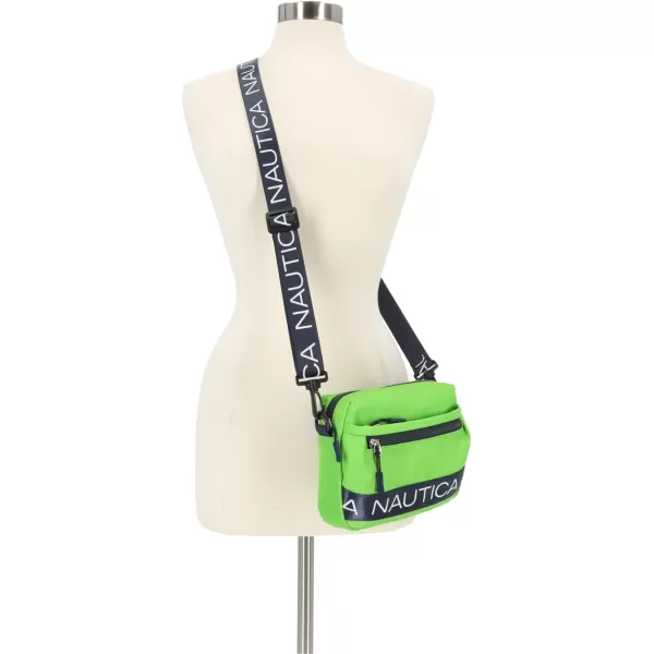 Nautica Nylon Bean CrossbodyBelt Bag with Adjustable Shoulder StrapLime