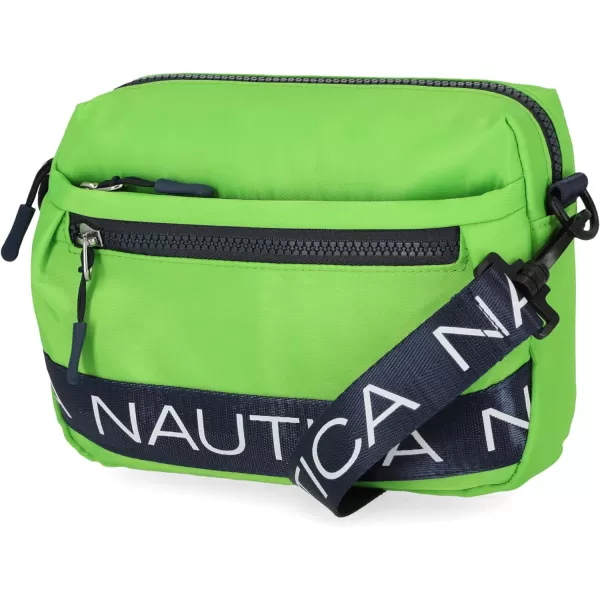 Nautica Nylon Bean CrossbodyBelt Bag with Adjustable Shoulder StrapLime