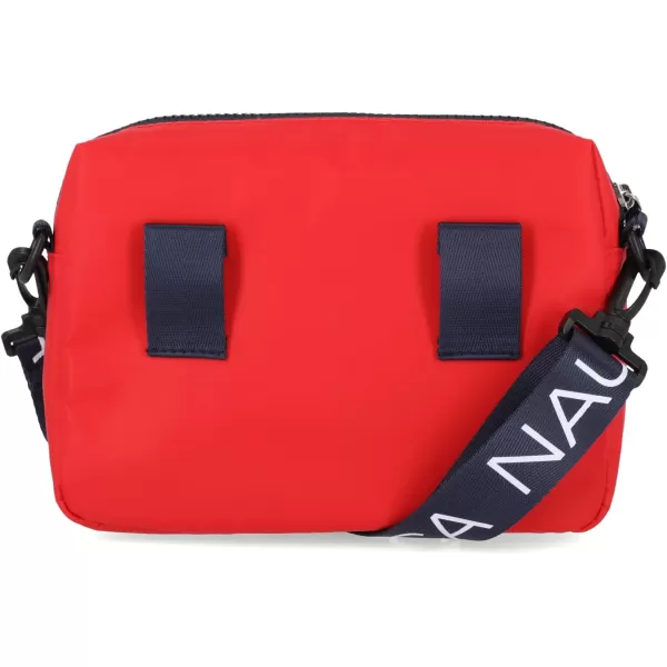 Nautica Nylon Bean CrossbodyBelt Bag with Adjustable Shoulder StrapRed