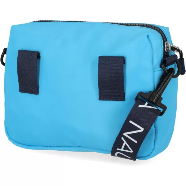 Nautica Nylon Bean CrossbodyBelt Bag with Adjustable Shoulder StrapScuba Blue