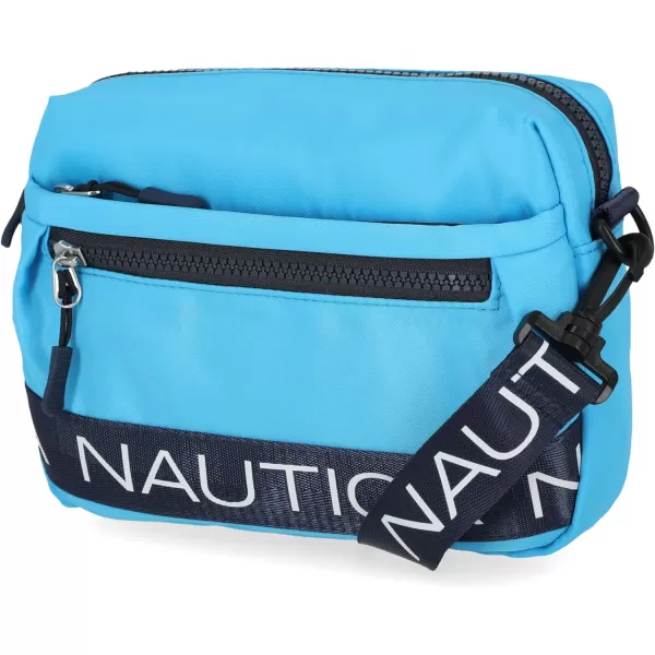 Nautica Nylon Bean CrossbodyBelt Bag with Adjustable Shoulder StrapScuba Blue